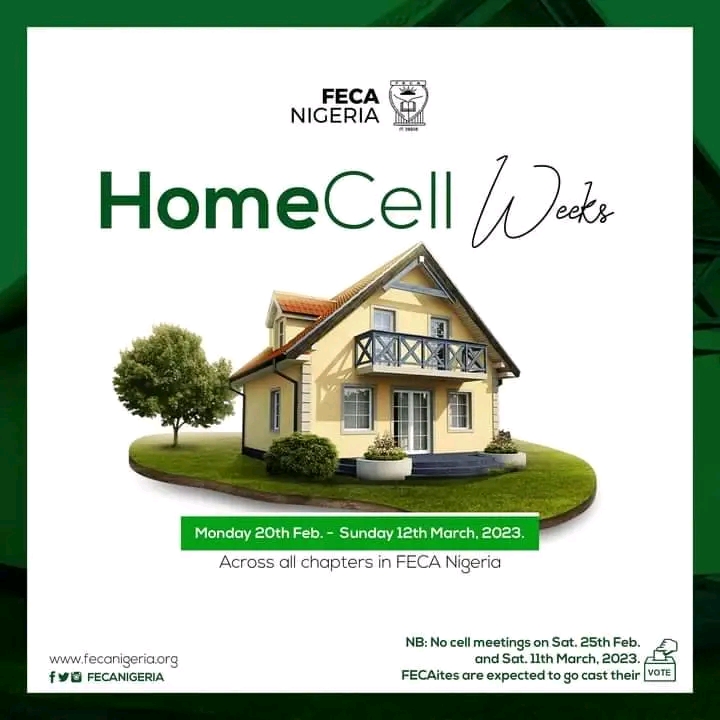 Notice: Home cell week across FECA Nigeria