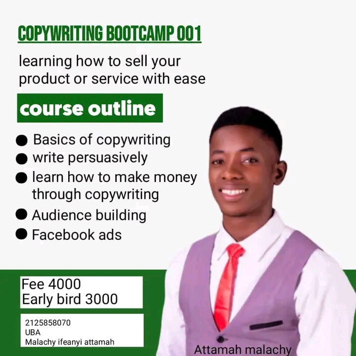 Join the winning team 💪, register with Attamah Malachi for this training