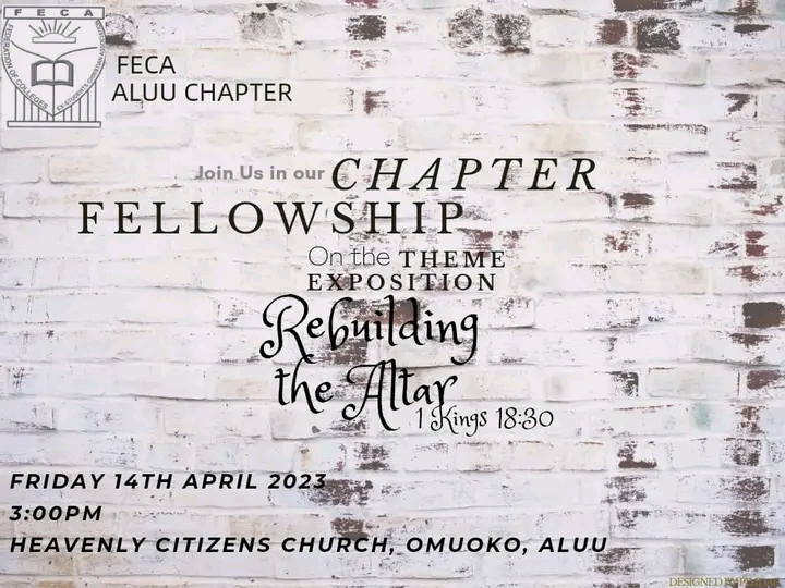 FECA Nigeria Aluu chapter is set to Rebuild the Altar in this season