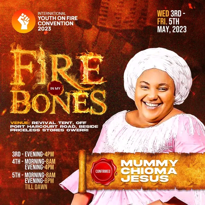 Chioma Jesus to attend Youth on fire conference, 2023
