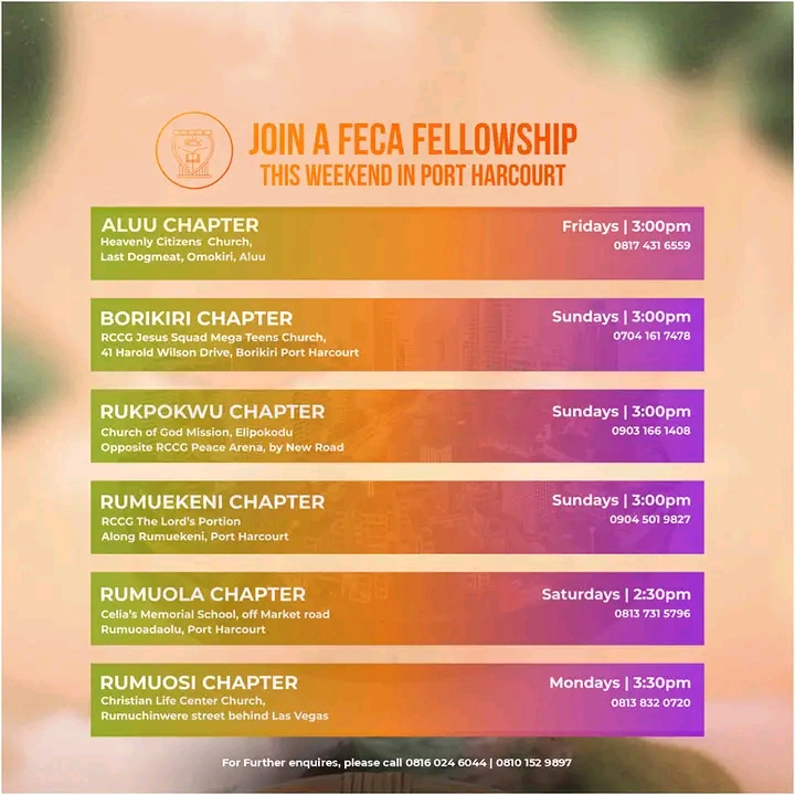 Join a FECA chapter in Rivers today! See location of any chapter