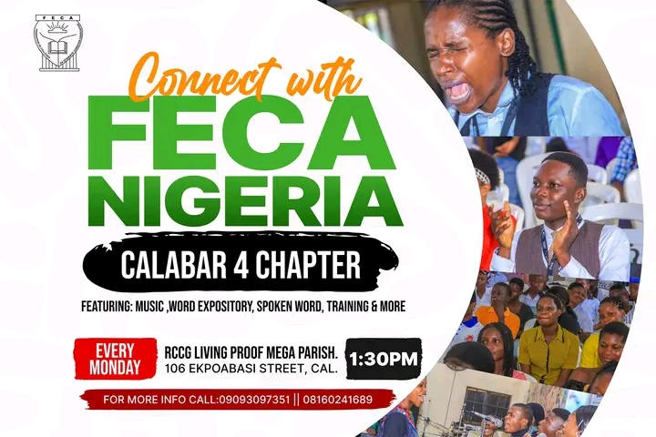 Connect with FECA Nigeria Calabar 4 chapter today!!