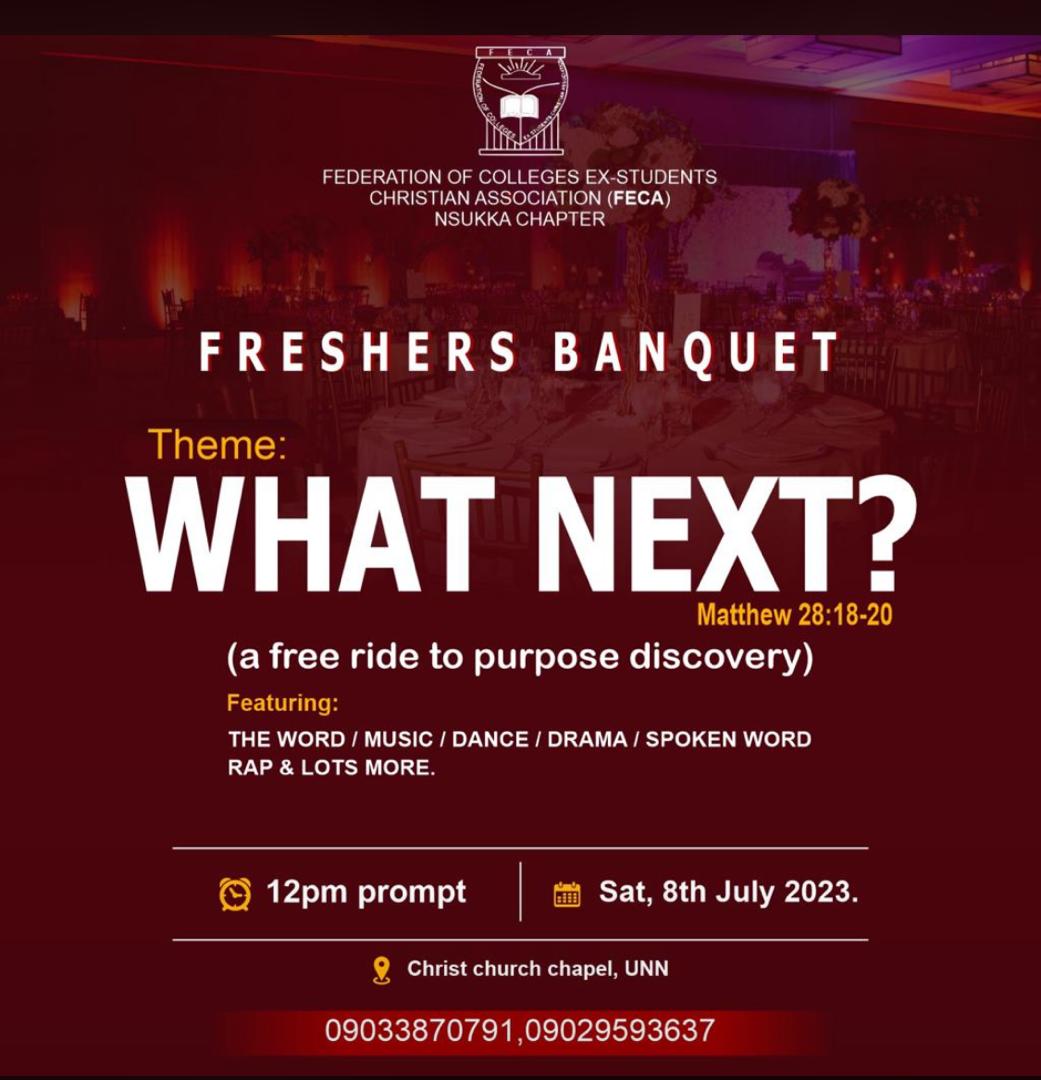 FECA Nigeria Nsukka chapter is set for Freshers Banquet 2023