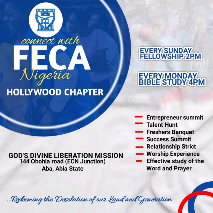 Connect with FECA Nigeria today from anywhere in the country