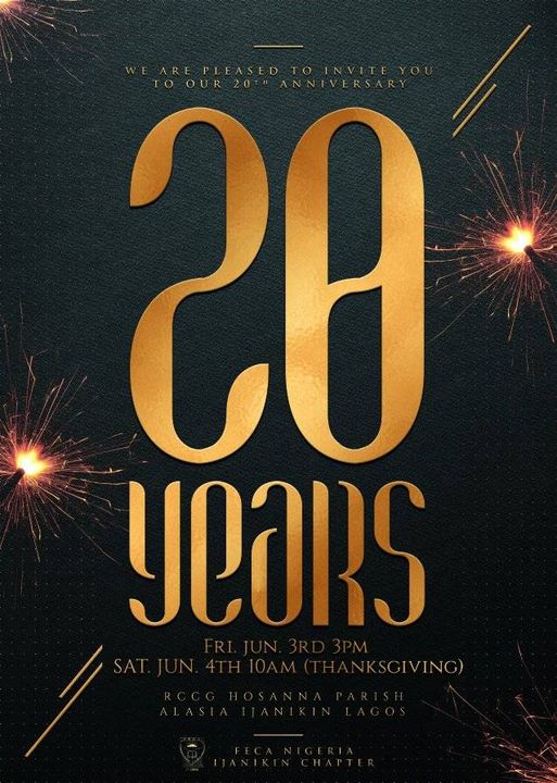 Upcoming Event: 20th Year Anniversary of FECA Ijanikin