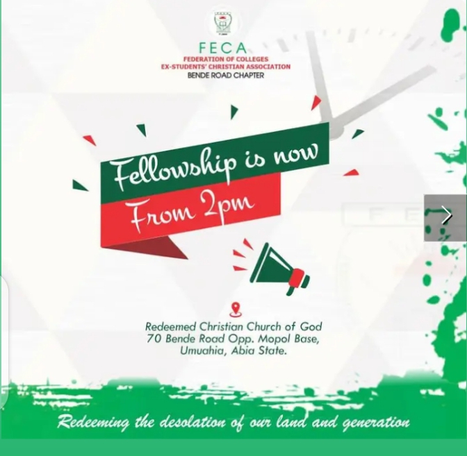 Change of time in FECA Bende Road chapter. Time is now by 2PM