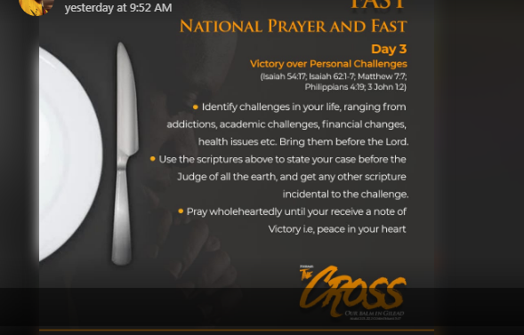 Day 3: FECA National Prayer and Fasting